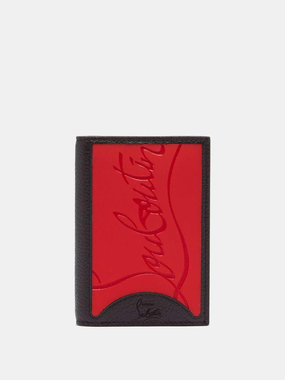 Black Sifnos leather cardholder | Christian Louboutin | MATCHES UK