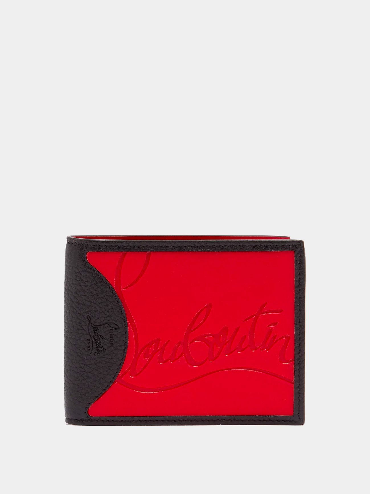 Red Coolcard rubber-inlay bi-fold leather wallet | Christian Louboutin