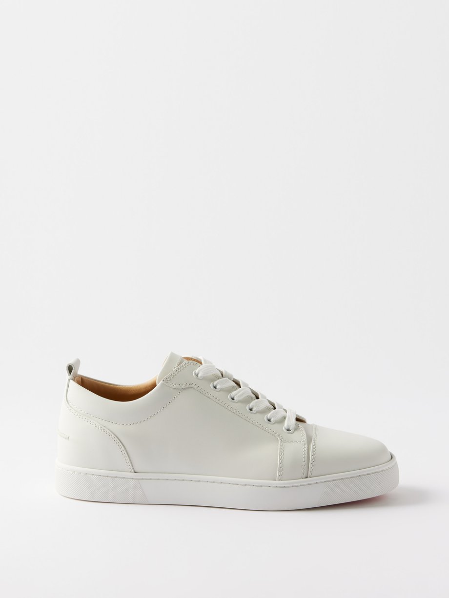 White Louis low-top leather trainers | Christian Louboutin MATCHESFASHION US