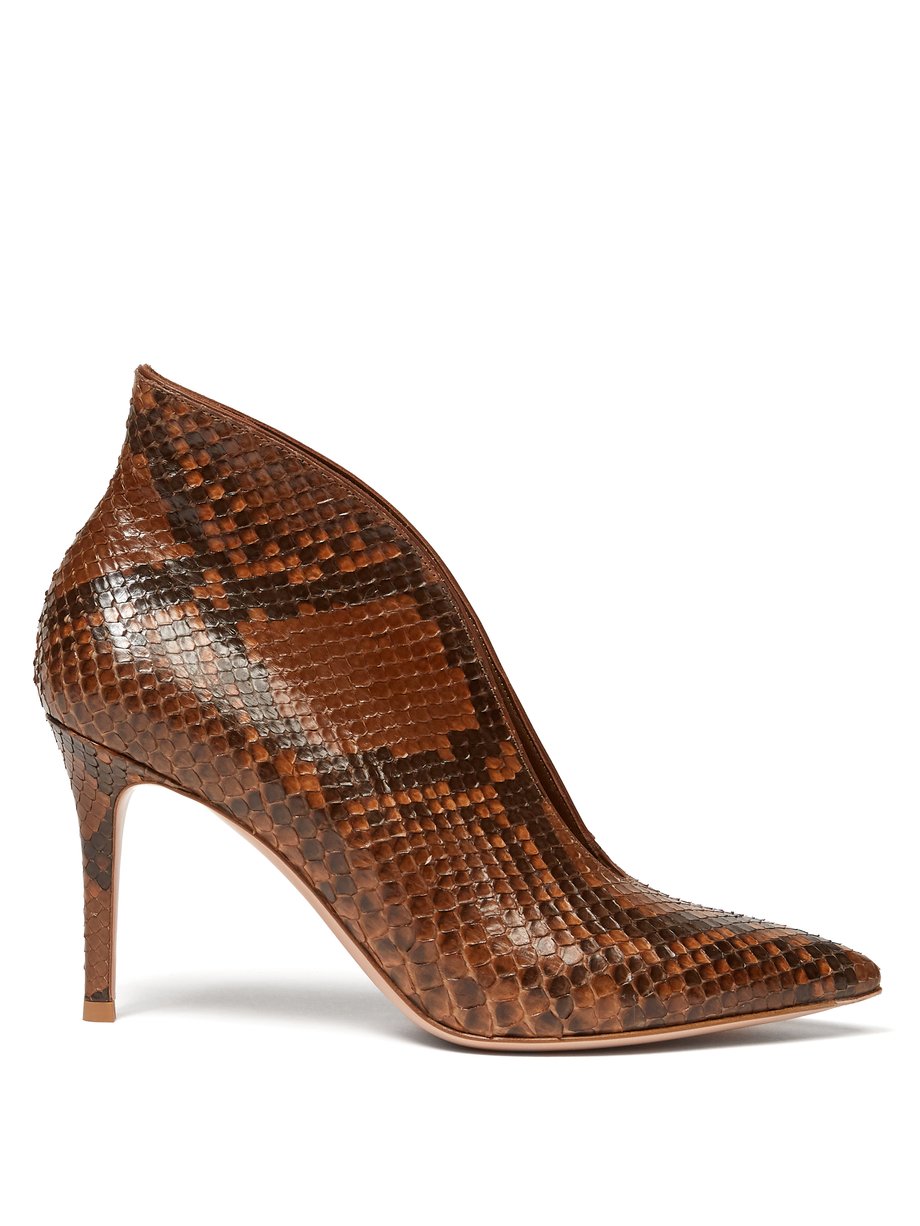 Gianvito Rossi Vania 85 python ankle boots