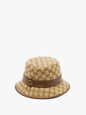 Gg cotton blend canvas bucket hat - Gucci - Men