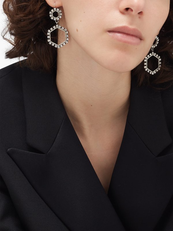 Isabel Marant Crystal-embellished drop earrings