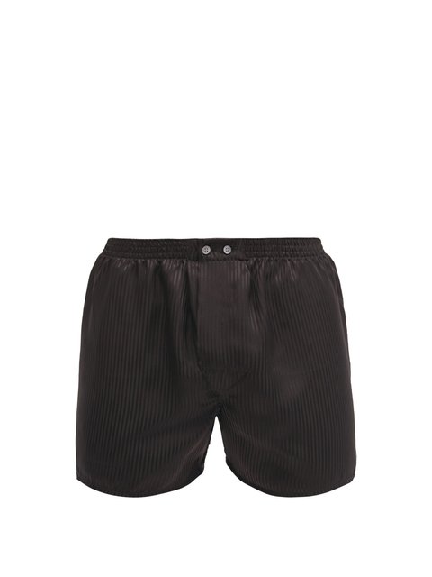 Derek Rose Stripe Silk Modern Fit Boxers, Underwear