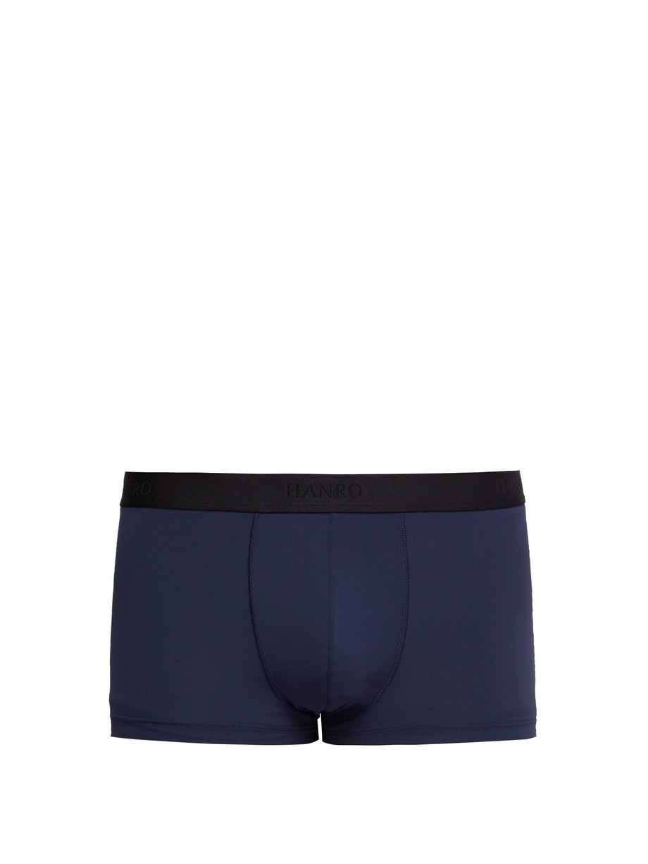 Navy Micro Touch boxer trunks | Hanro | MATCHES UK