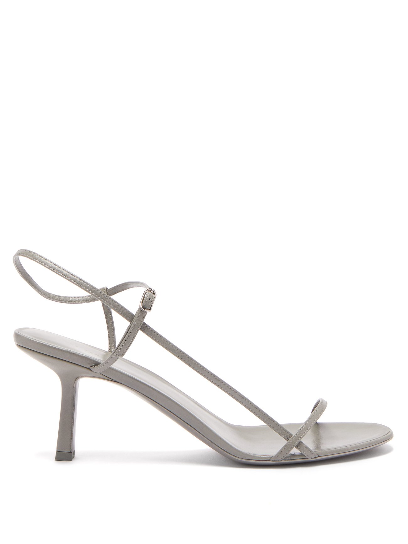 Grey Bare mid-heel leather sandals | The Row | MATCHESFASHION US