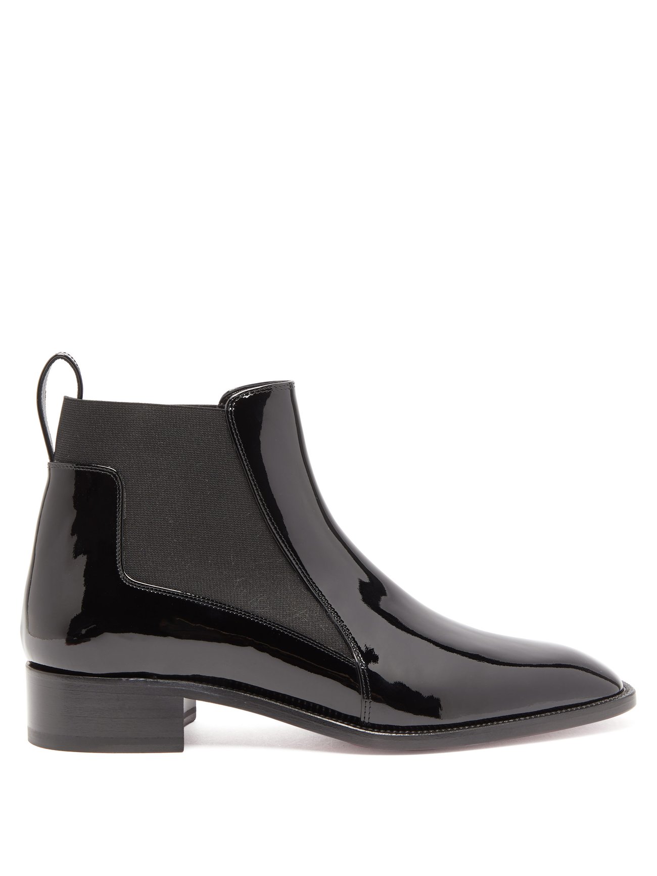 Black Marmada patent-leather chelsea boots | Christian Louboutin ...