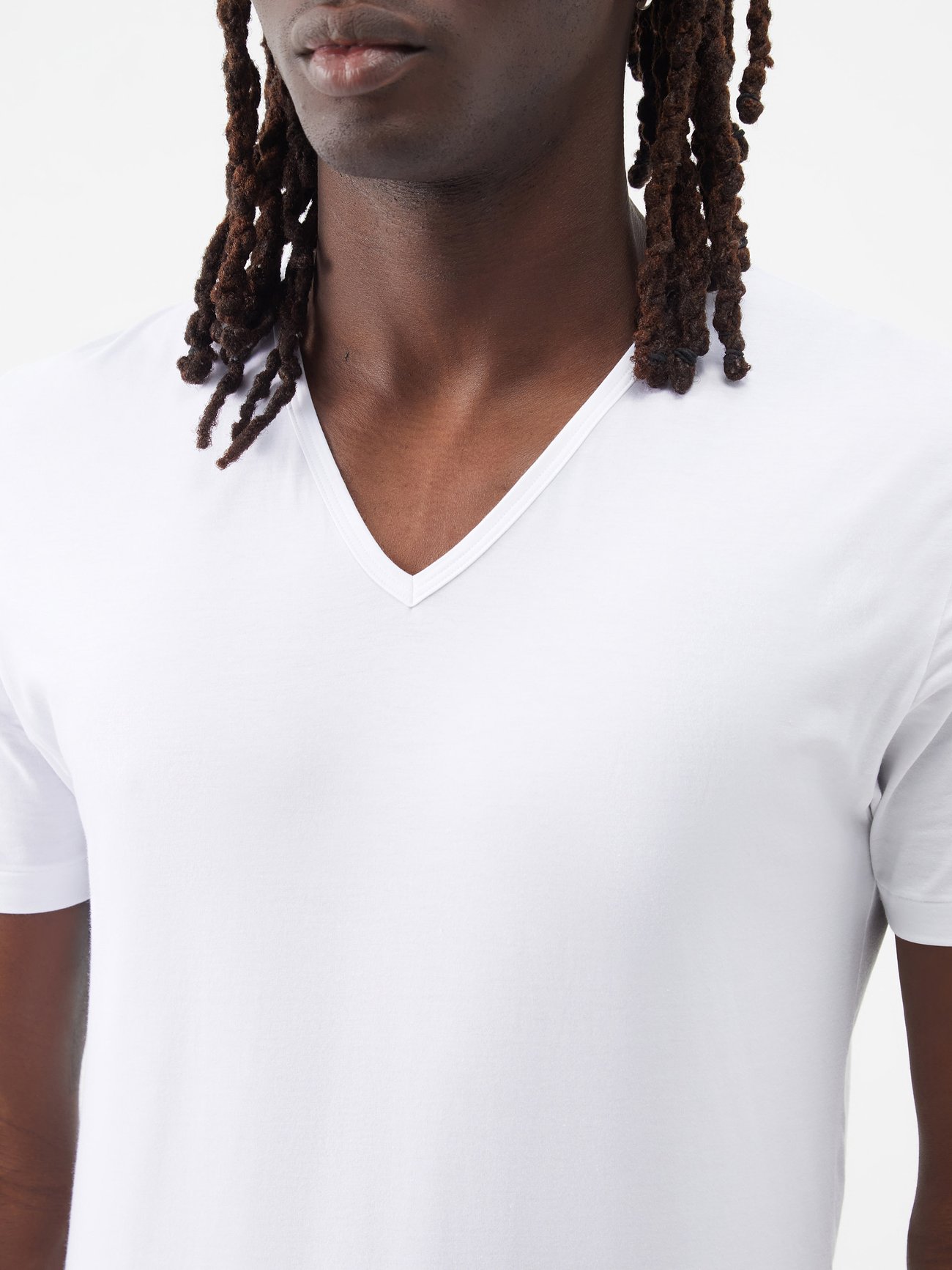 Pure Comfort V-neck cotton-blend T-shirt