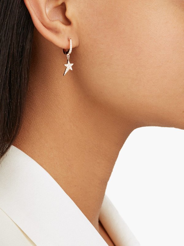 Diane Kordas Star-charm 18kt rose-gold single earring