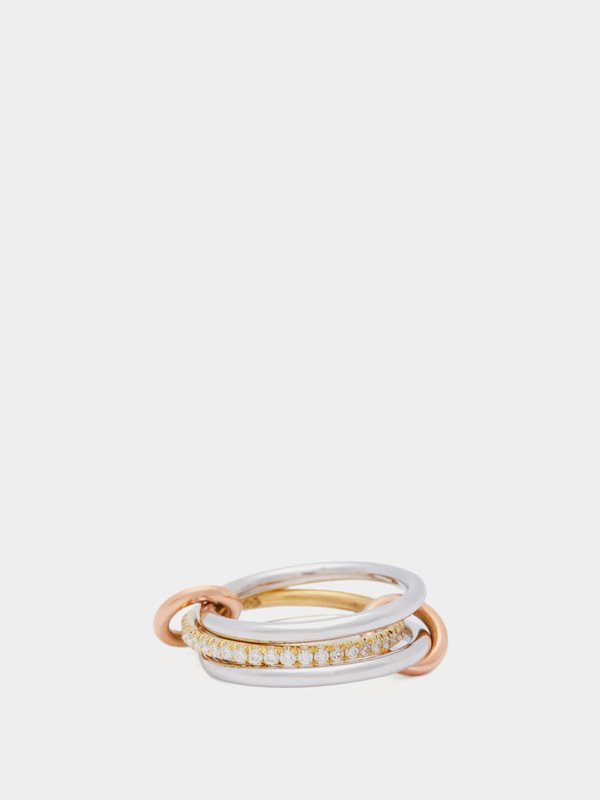 Spinelli Kilcollin Sonny diamond, 18kt white gold & gold ring