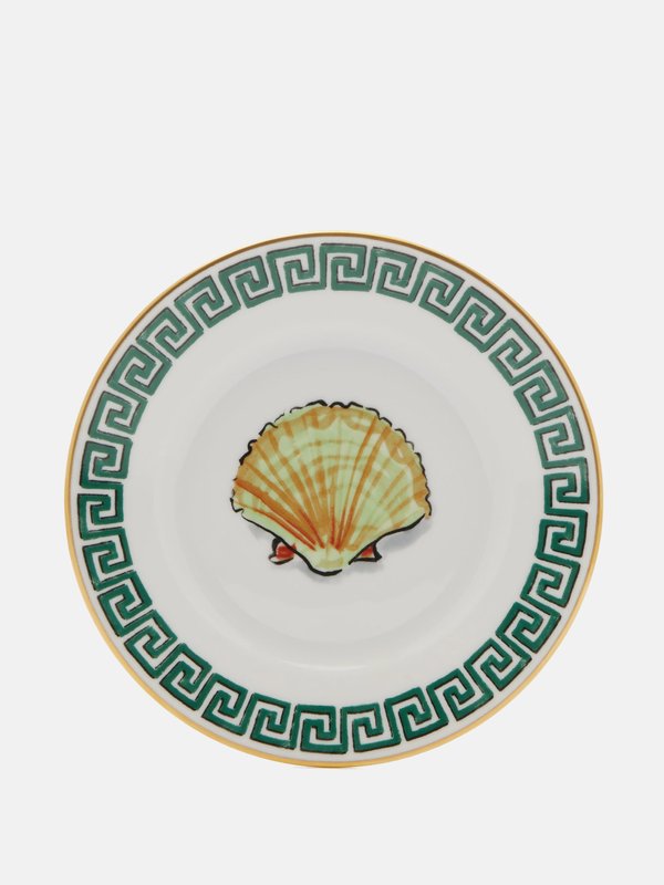 Ginori 1735 X Luke Edward Hall shell porcelain side plate