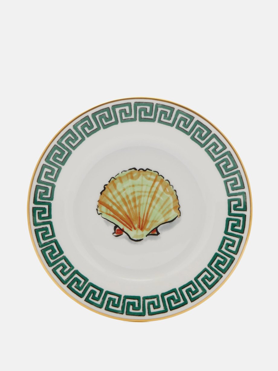 Ginori 1735 X Luke Edward Hall shell porcelain side plate