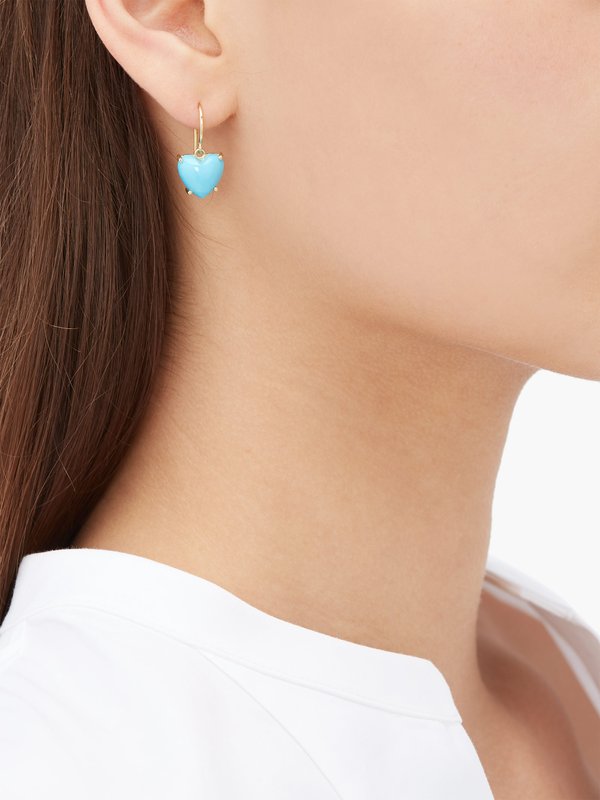 Irene Neuwirth Boucles d'oreille or 18 carats et turquoises Love