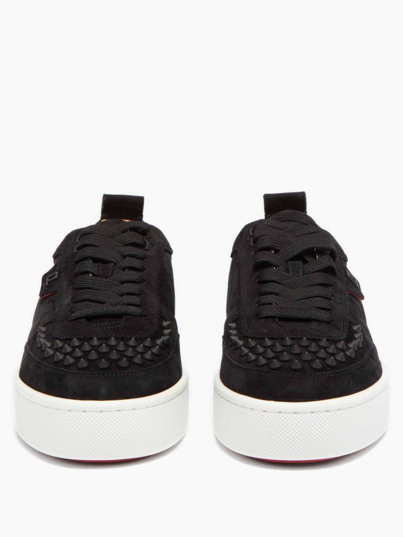 Christian Louboutin New $945 Spikes Sneakers Shoes Trainers 47 - 14