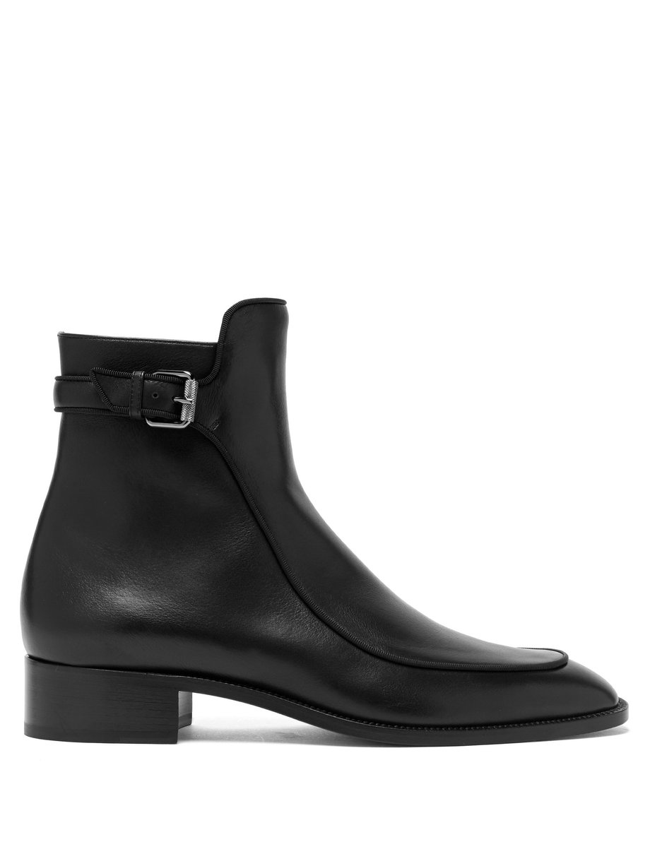 Black Ecritoir leather ankle boots | Christian Louboutin ...