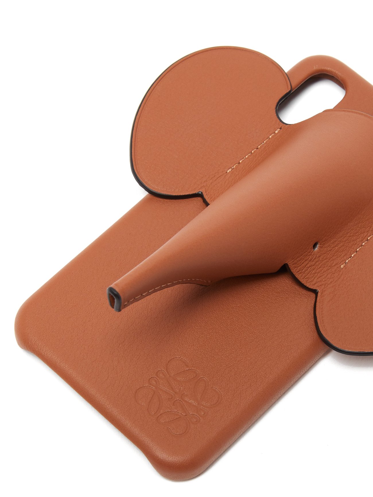 Tan Tan Elephant iPhone® X/XS leather phone case | LOEWE | MATCHES UK