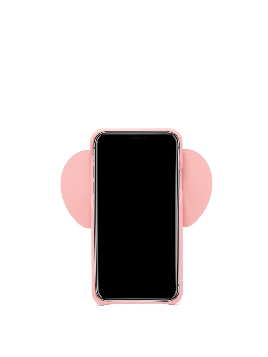 Pink Pink Elephant iPhone® X & XS leather phone case | LOEWE 
