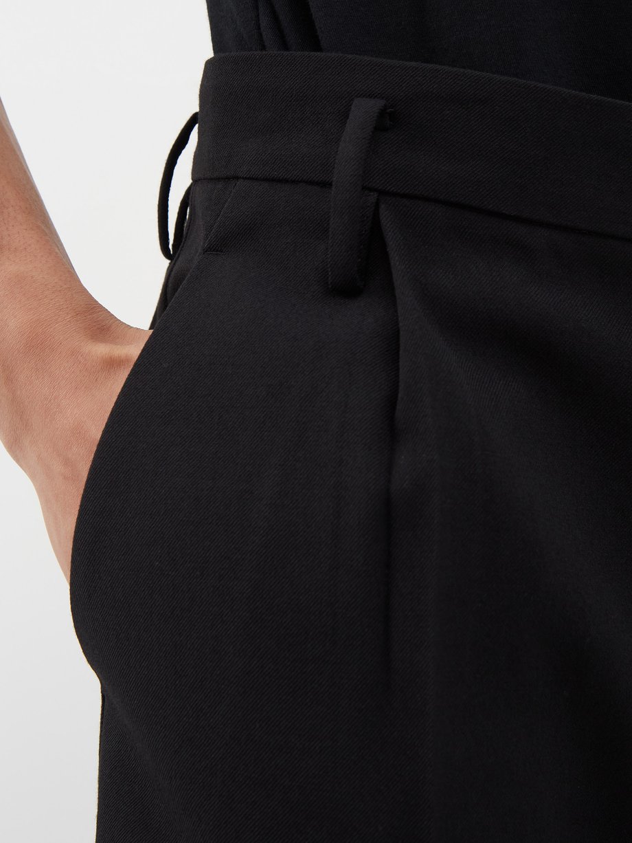 Black Elasticated-waist cotton-jersey trousers, Raey