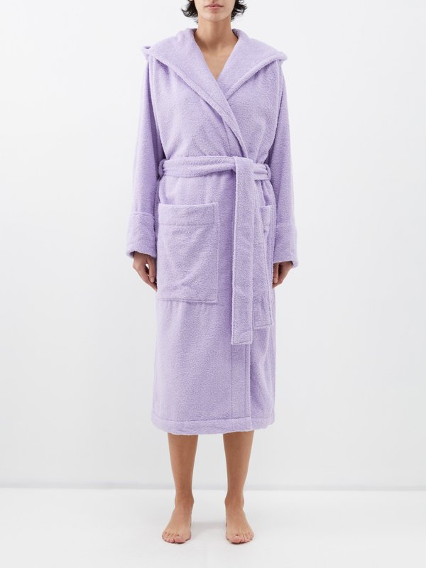 Tekla Hooded cotton-terry bathrobe