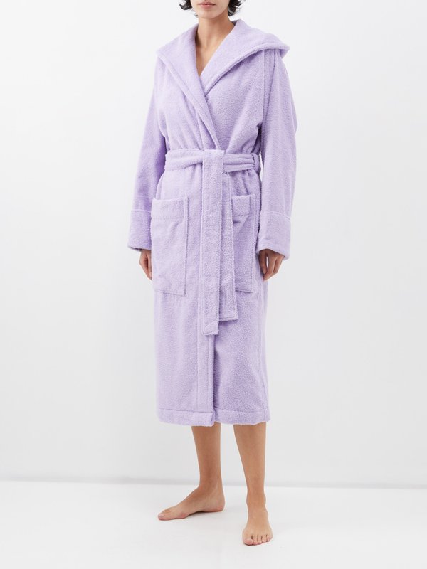 Tekla Hooded cotton-terry bathrobe