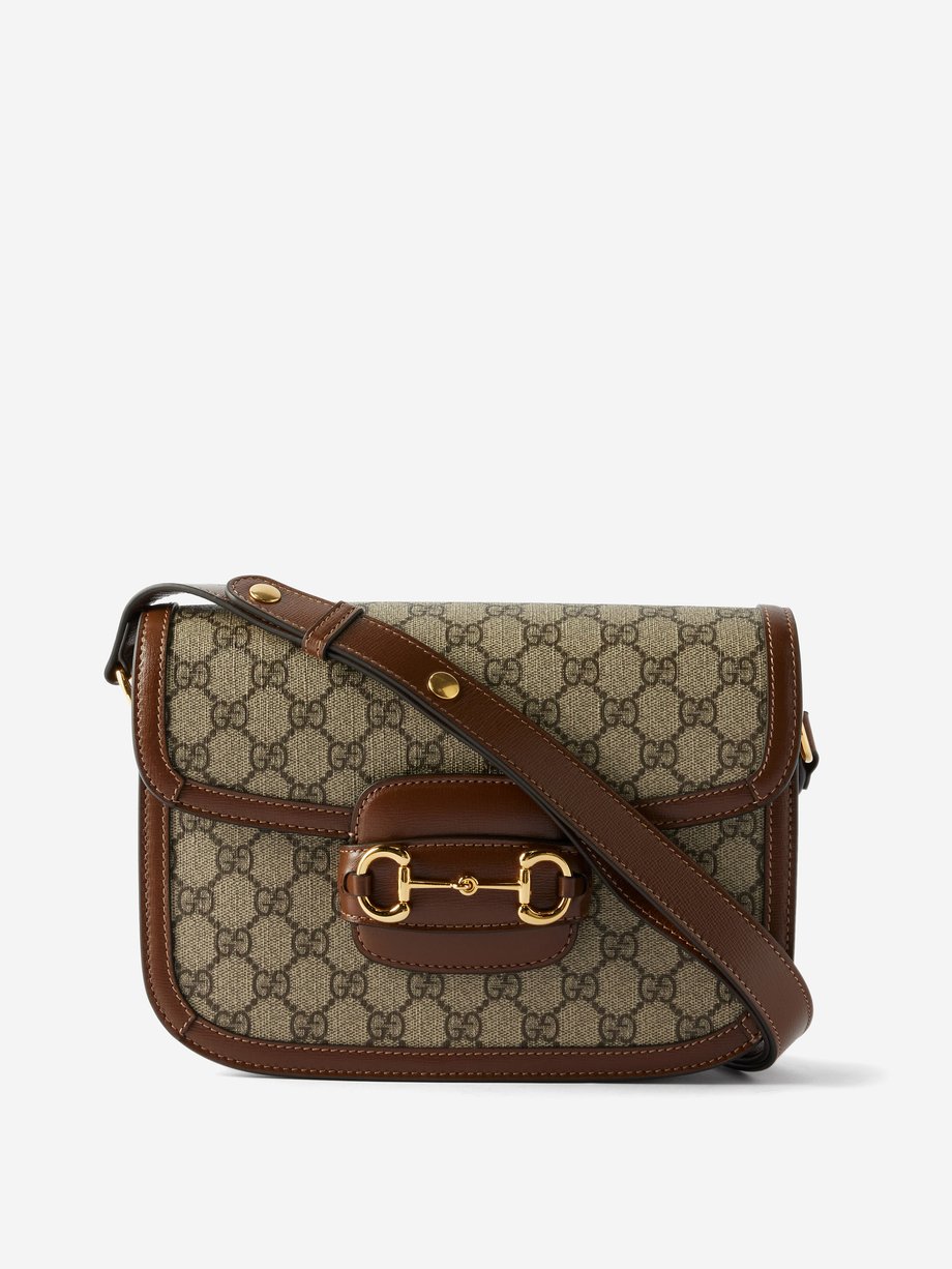 Gucci Brown GG Supreme 'Gucci 1955' Horsebit Mini Bag for Men