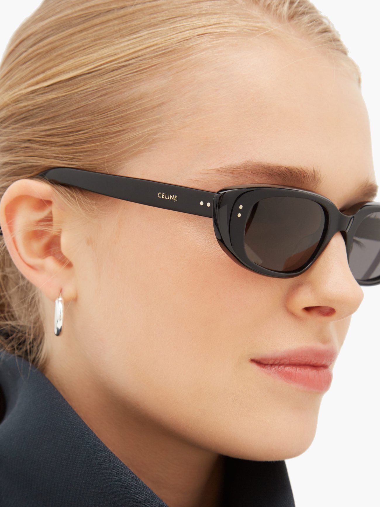 Black Oval acetate sunglasses | Celine Eyewear | MATCHESFASHION US