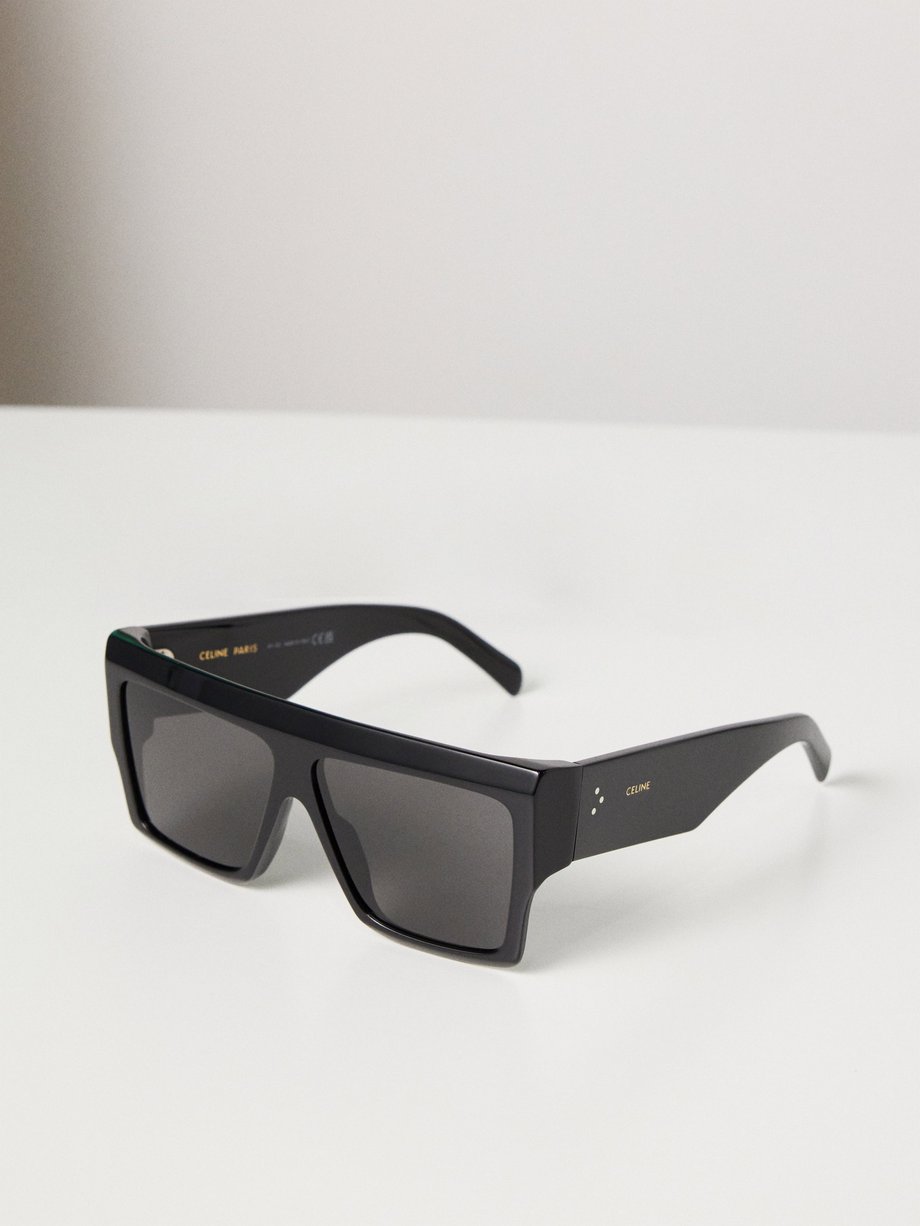 Black Flat-top acetate sunglasses, Celine Eyewear