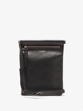 Saint Laurent - Men - Le Monogramme 48H Leather-trimmed Coated-canvas Duffle Bag Brown