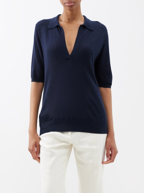 Gabriela Hearst Frank cashmere-blend polo sweater