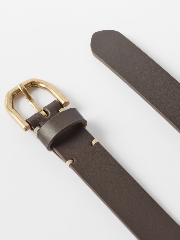 Raey Slim bridle-leather belt