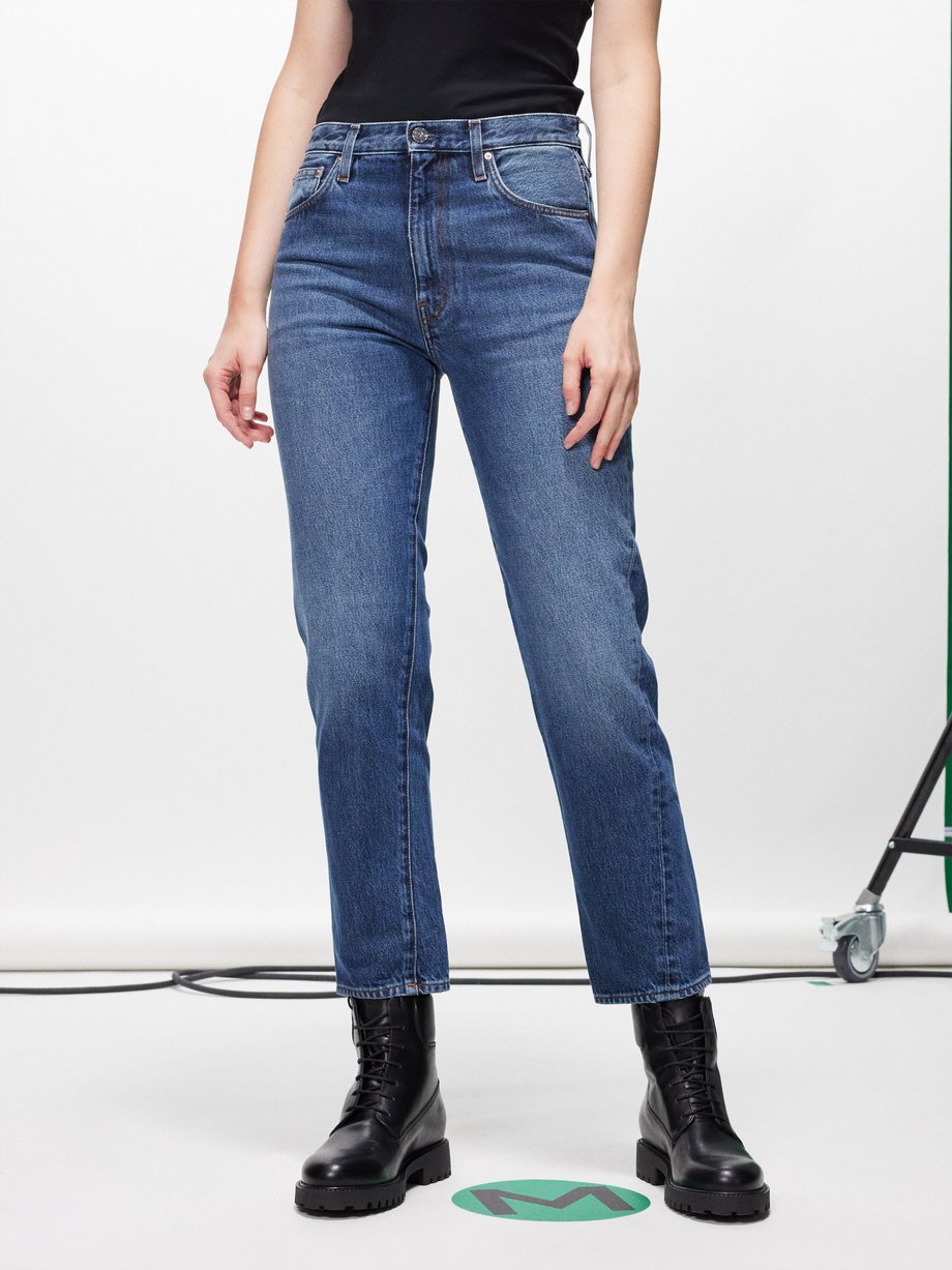 Blue Original cropped straight-leg jeans | Toteme | MATCHES UK