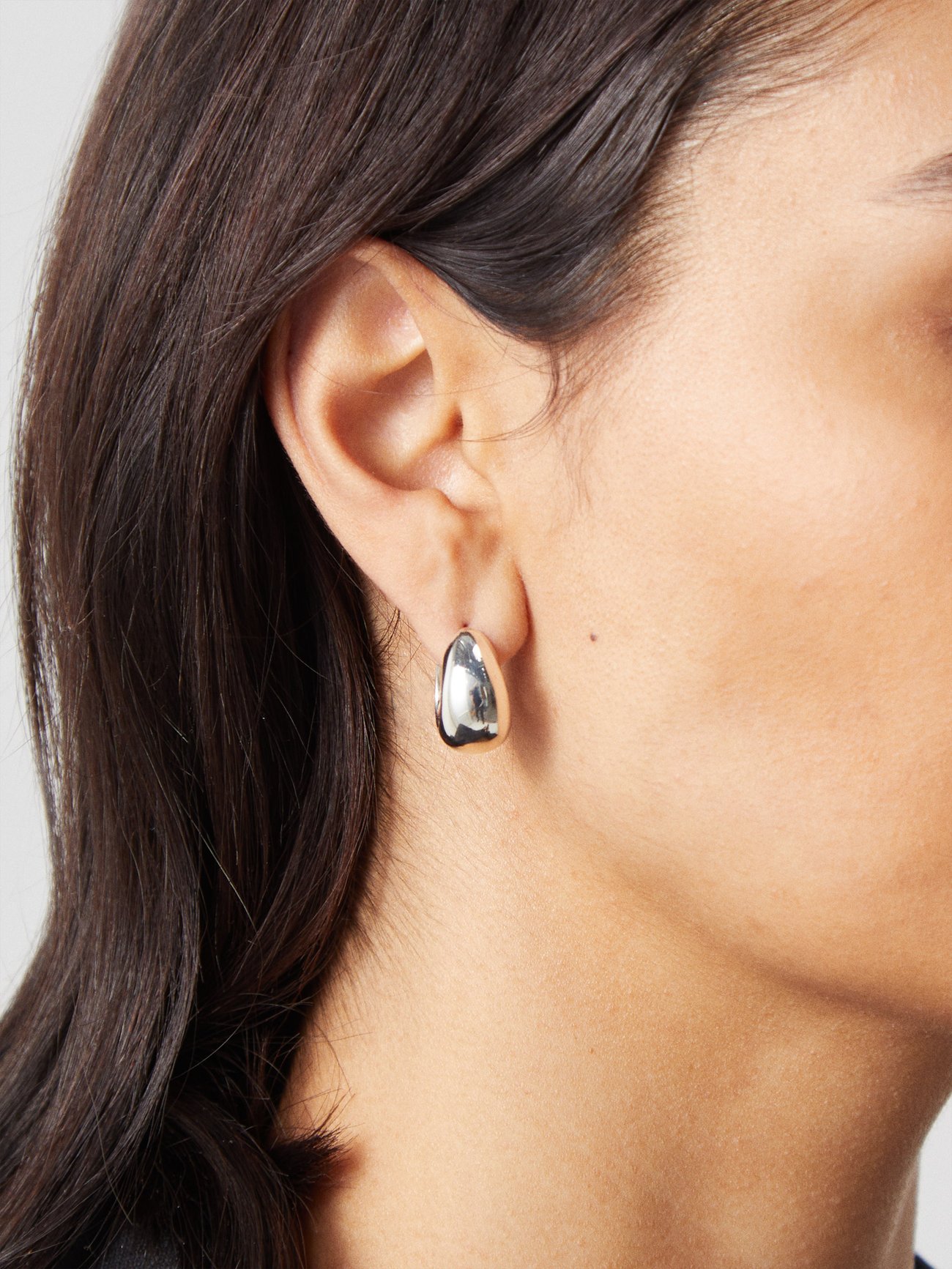 Silver Hinged sterling-silver hoop earrings | Sophie Buhai