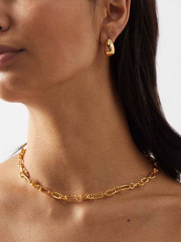 Sophie Buhai Hinged 18kt gold-vermeil hoop earrings