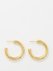 Everyday hoop 18kt gold-vermeil earrings