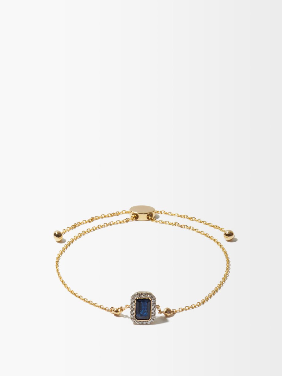 Gold September Diamond Sapphire Kt Gold Bracelet Anissa Kermiche