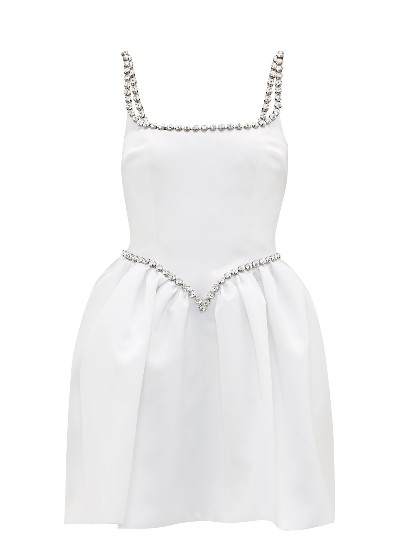 White Cupcake crystal-embellished satin mini dress | Christopher Kane ...