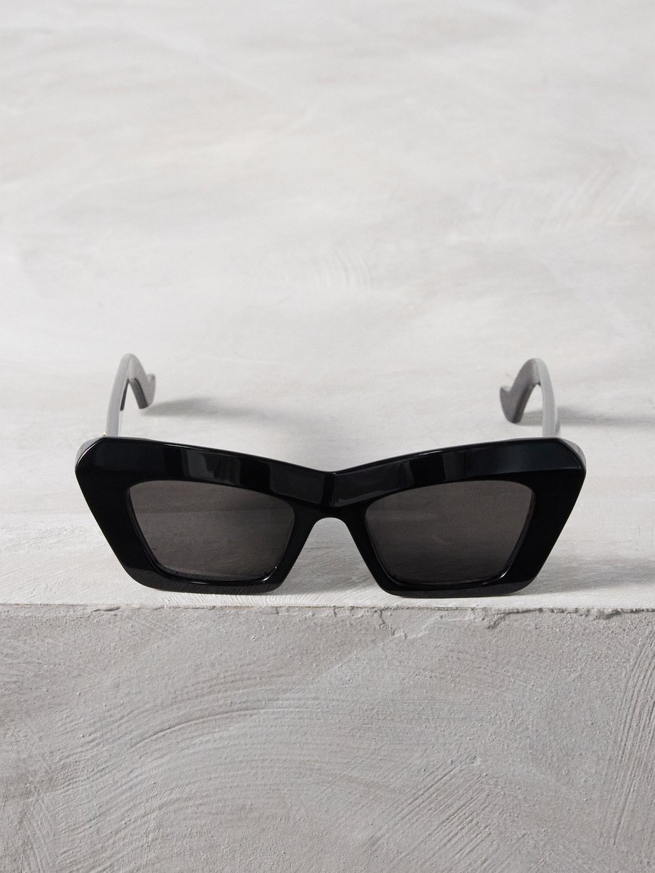 Black Anagram-logo cat-eye acetate sunglasses | LOEWE