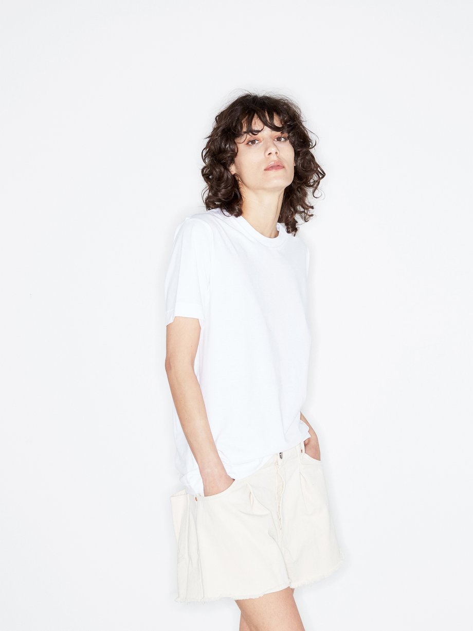 White Fold raw-hem denim shorts | Raey | MATCHESFASHION US