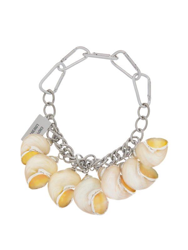 Chopova Lowena (Innovators) Shell charm chain choker necklace