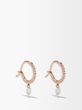 Raphaele Canot Set Free diamond & 18kt rose gold earrings