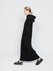 Hooded knitted maxi cashmere dress