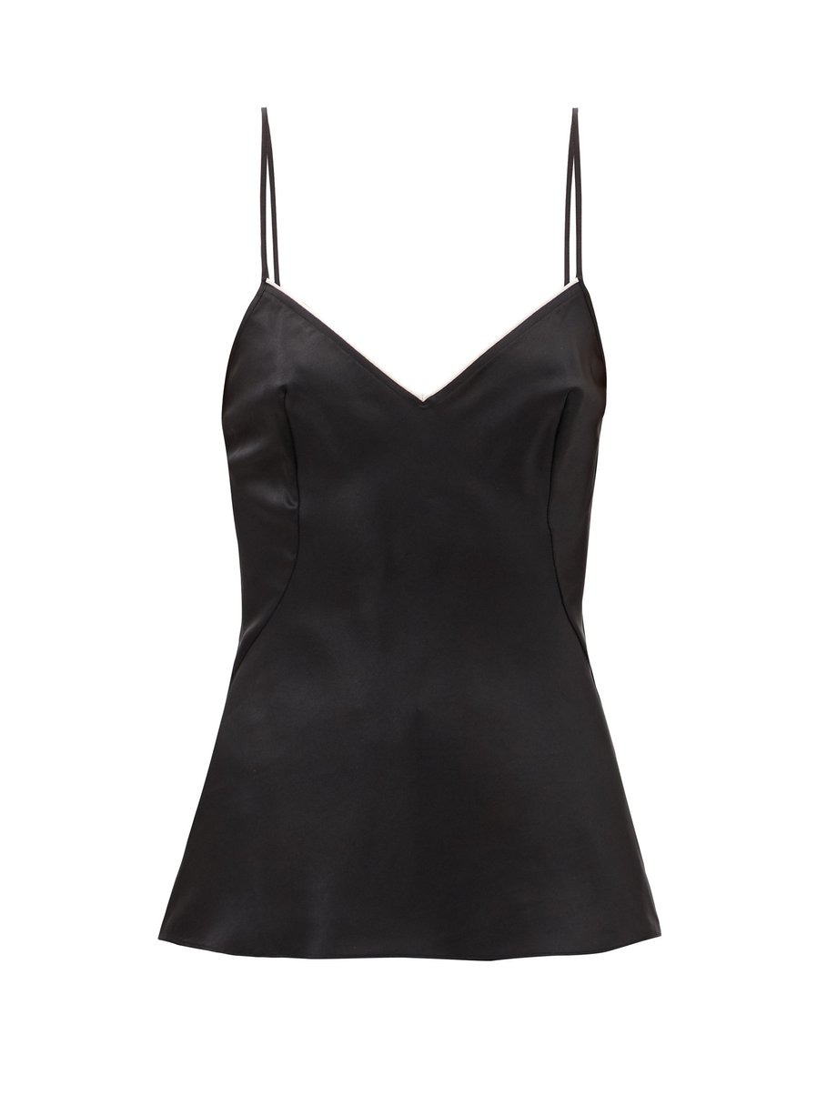 Black Classic silk-satin cami top | Agent Provocateur | MATCHESFASHION UK