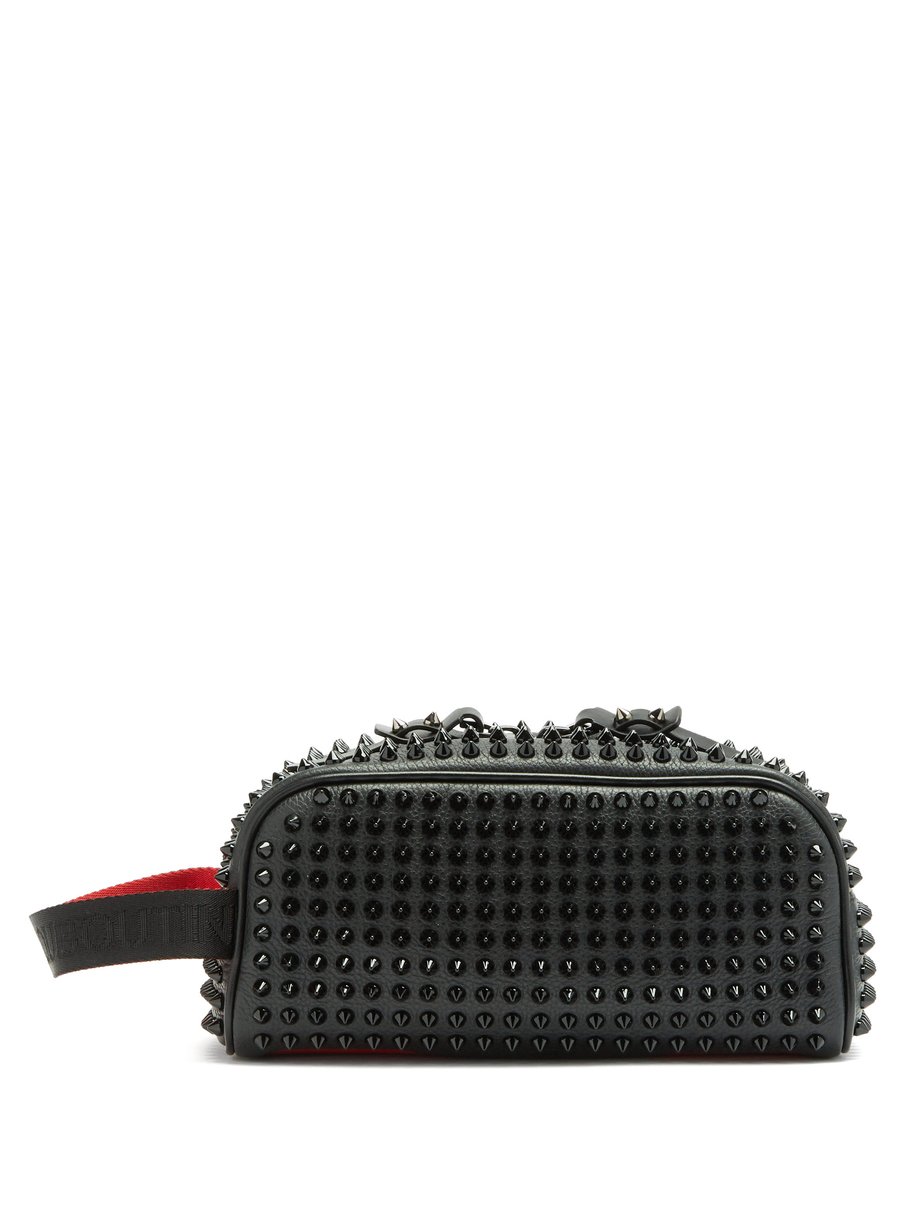 Black Blaster studded leather wash bag | Christian Louboutin