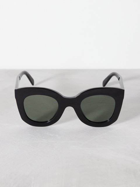 BUTTERFLY S005 SUNGLASSES IN ACETATE - BLACK | CELINE