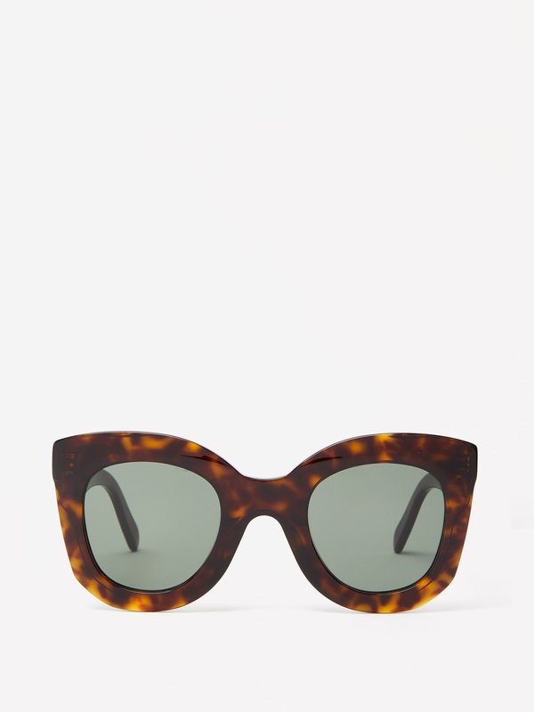 Celine Eyewear Oversized round tortoiseshell-acetate sunglasses