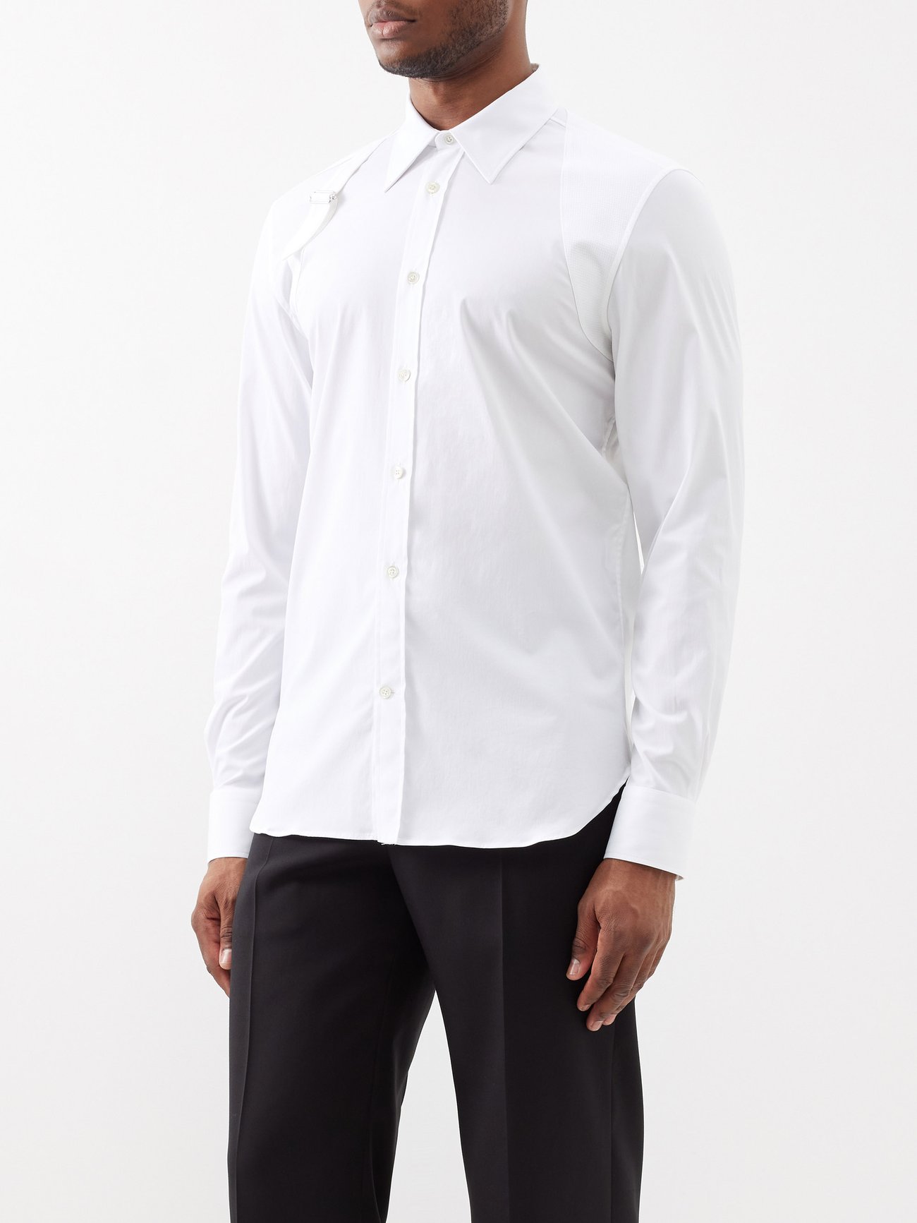 Adjustable Cotton Poplin Shirt in White - Gucci