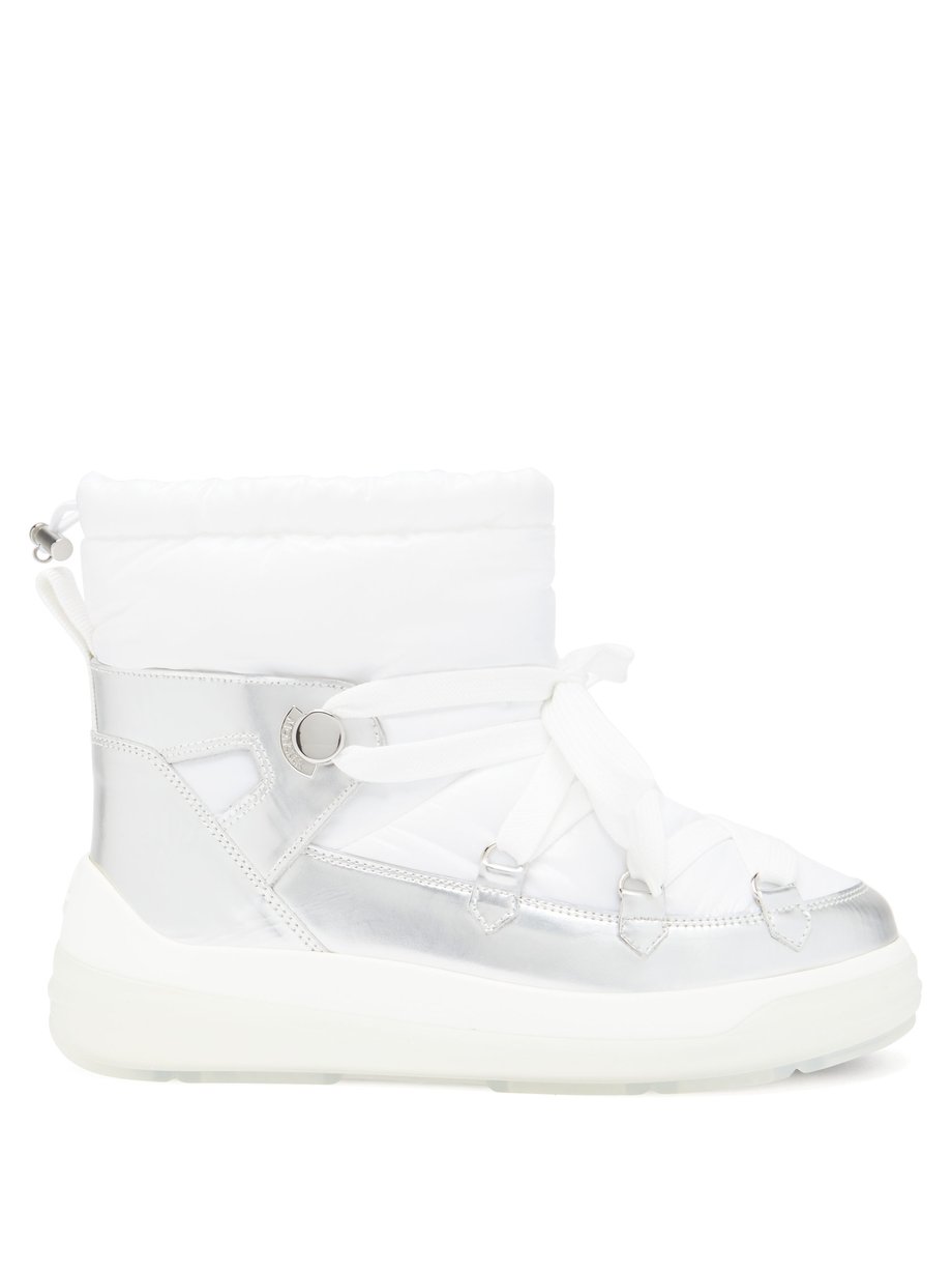 Moncler Florine technical-shell and leather snow boots