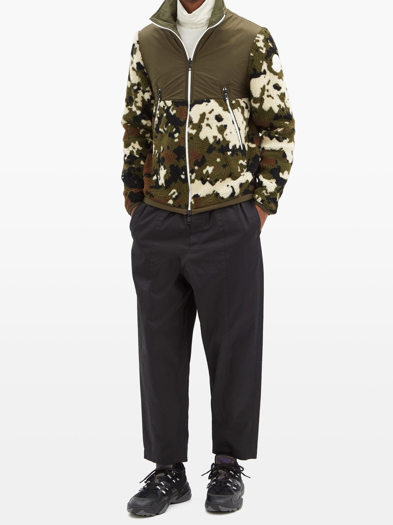 Valentino camouflage-pattern Fleece Jacket - Green