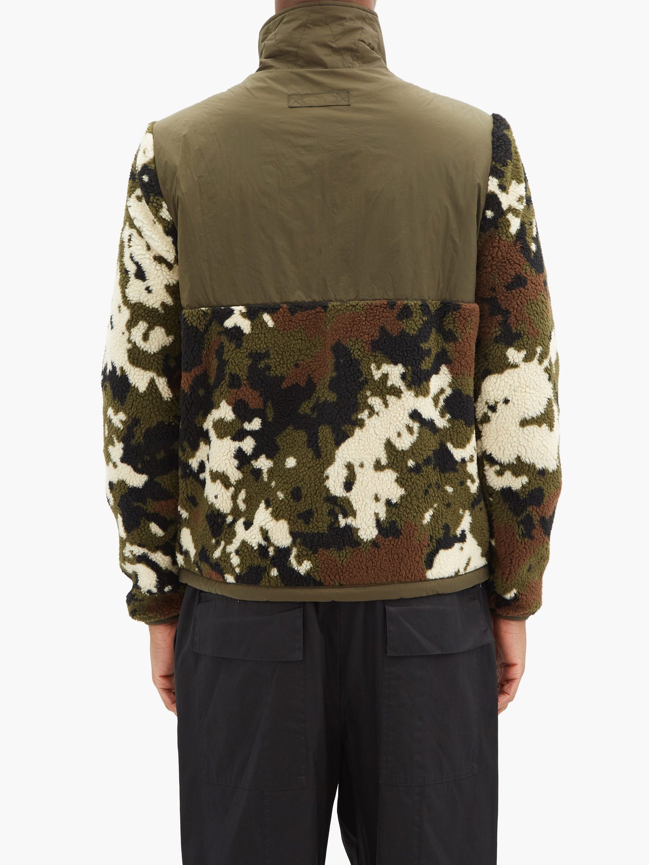 Green Reversible camouflage-print fleece jacket, Moncler