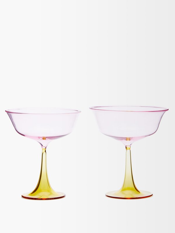 Campbell-Rey X Laguna B set of two Cosimo coupe glasses