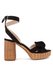 Bow-front suede and wicker platform sandals